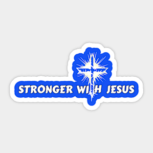 Stronger with Jesus Sticker